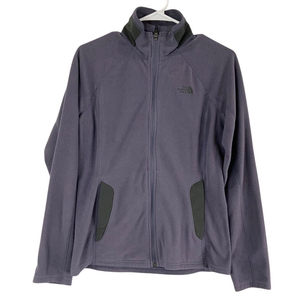 The North Face Flashdry Purple Long Sleeve Full Zip Fleece Sweater Size S